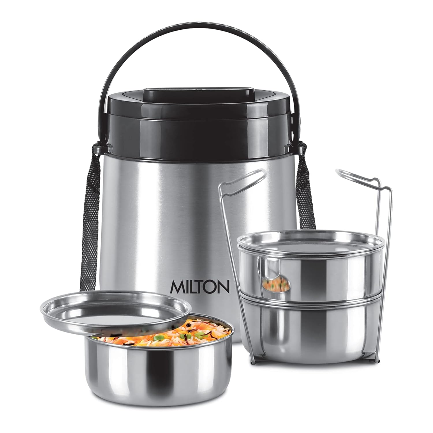 Stainless Steel Milton Hot Tiffin Carrier MILTON Steel Classic