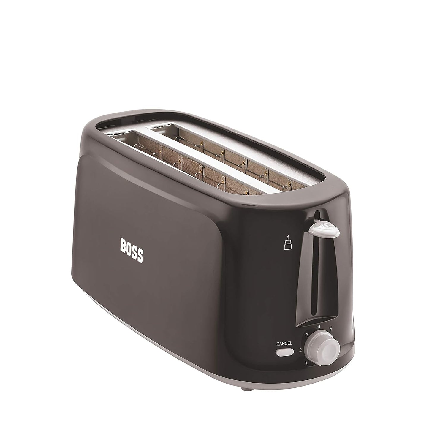 Boss Eden 1100-Watt 4 Slice Automatic Pop-Up Toaster (Black) - 1100 Watts