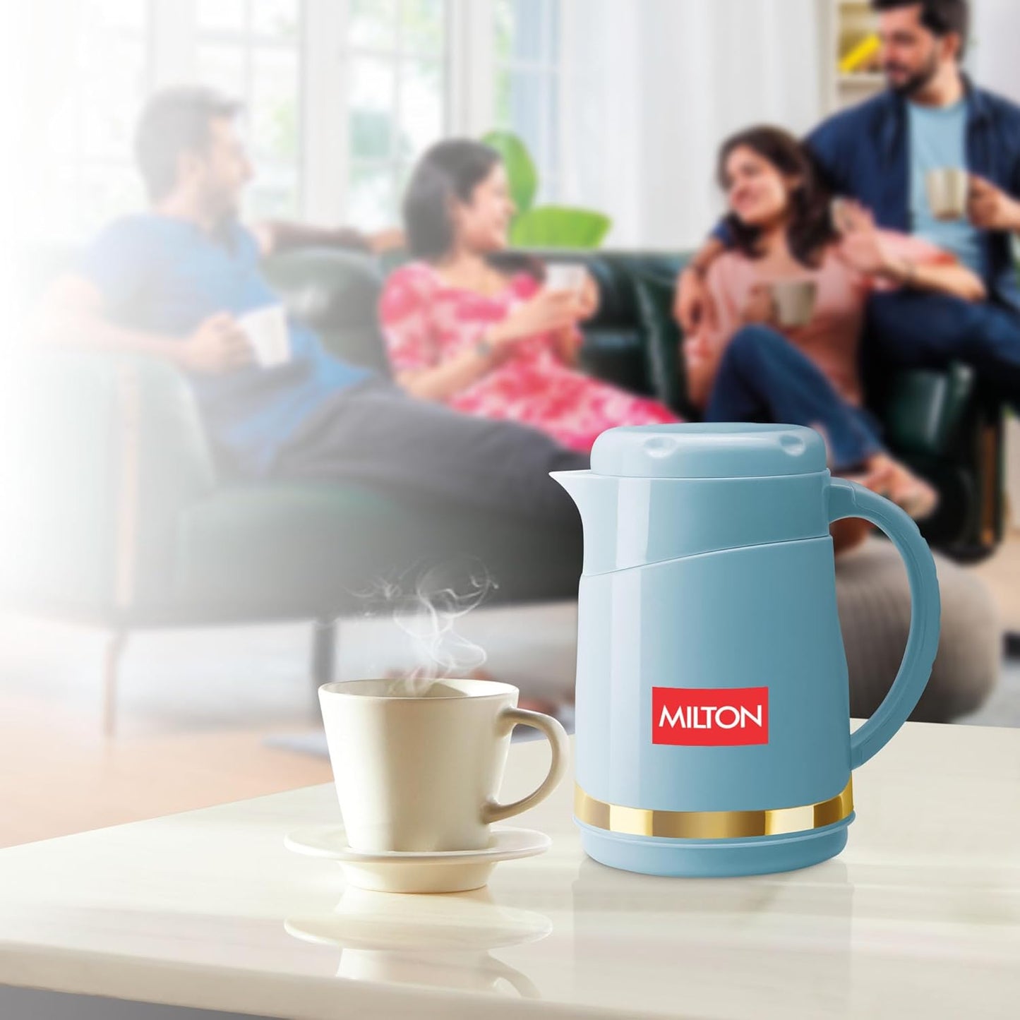 Milton Renova 500 Water Jug, PU Insulated Inner Stainless Steel Hot & Cold Jug, BPA Free, Leak Proof, 500 ml, Special Blue, Ideal for Tea, Coffee, Water, Hot Beverages