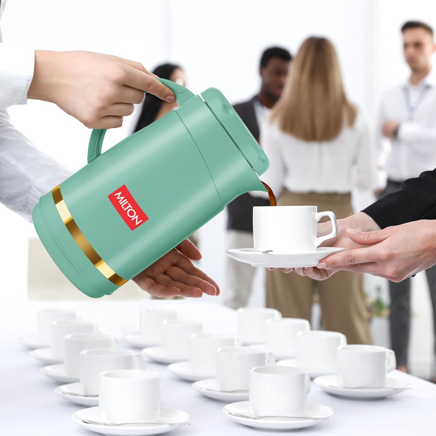 Milton Renova 500 Water Jug, PU Insulated Inner Stainless Steel Hot & Cold Jug, BPA Free, Leak Proof, 500 ml, Light Green, Ideal for Tea, Coffee, Water, Hot Beverages