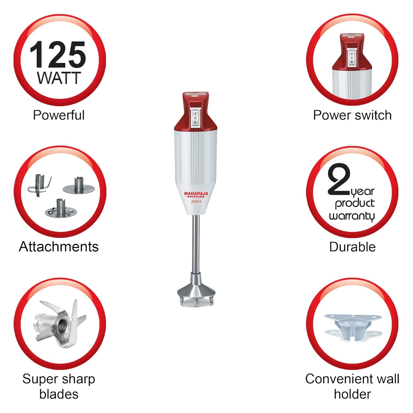Maharaja Whiteline Hand Blender Elite blend (Multicolour)
