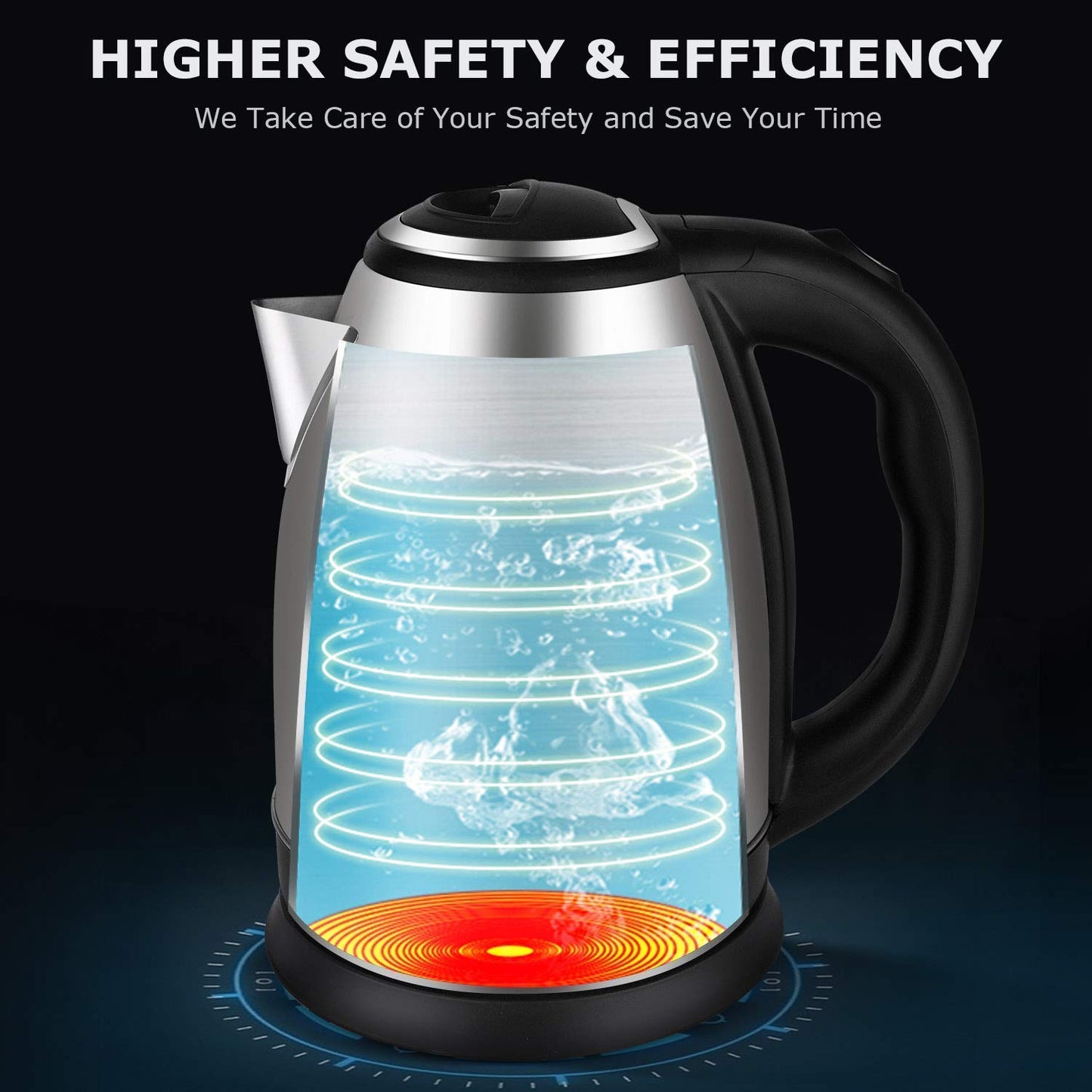 Scarlett Stainless Steel Electric Kettle: 2.0 Liter