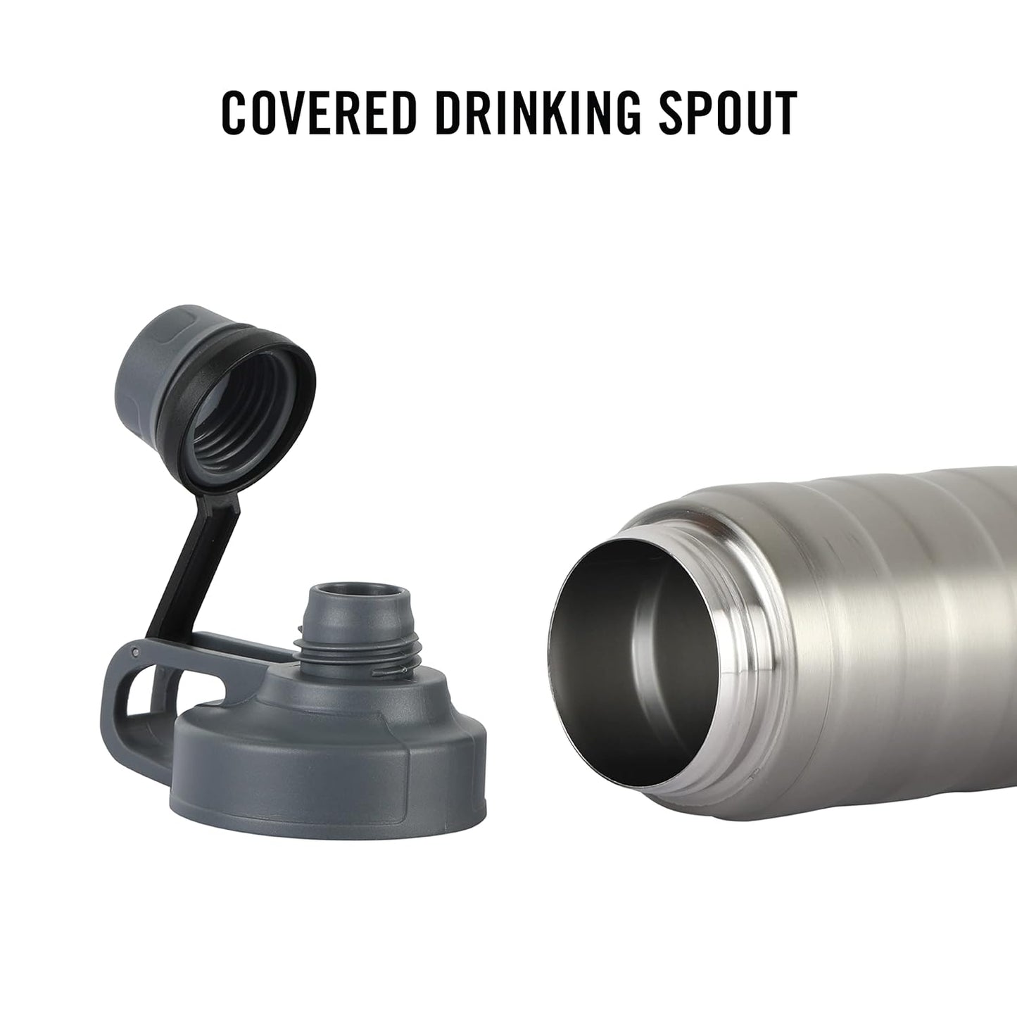 Cello Nitro Stainless Steel Vacuum Insulated Bottle, Hot and Cold, 600ml, Silver