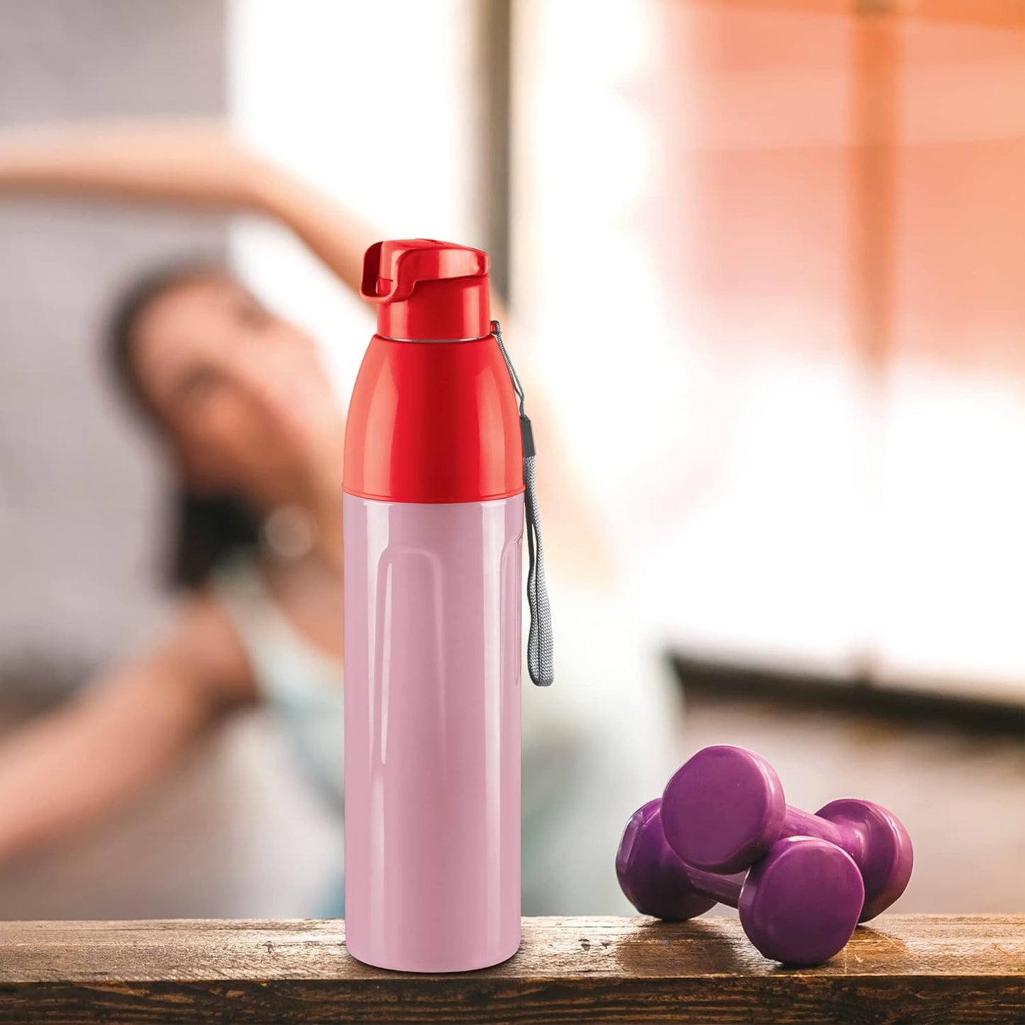 MILTON Plastic Kool Convex 1100 Insulated Inner Pet Water Bottle, 900 Ml