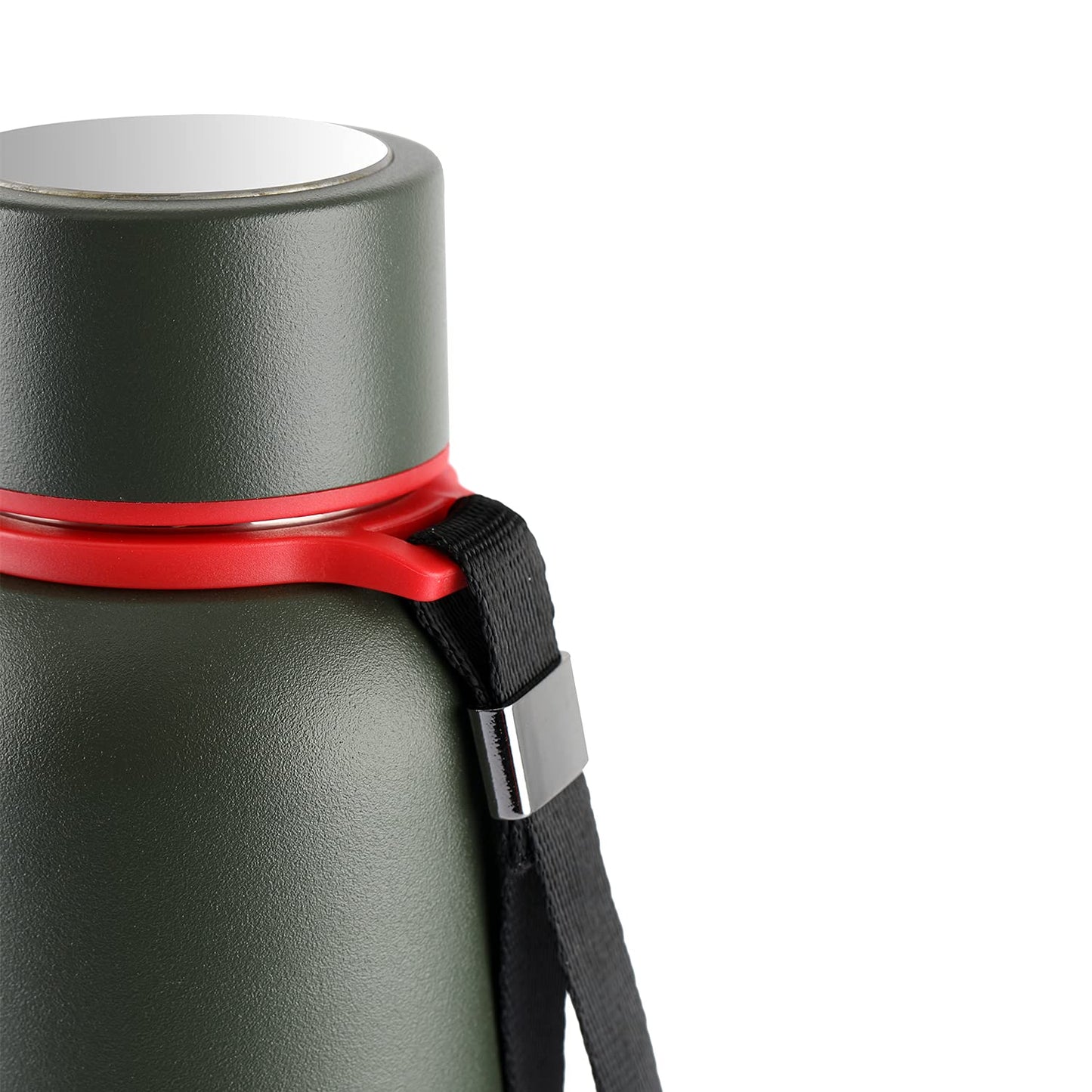 Cello Kent Stainless Steel Flask with DTP Coating, 900ml, Military Green | Prolonged Hours Hot and Cold Thermosteel Bottle | Flask for tea coffee | Ideal for Office, Gym, Home, Hiking, Travel Bottle