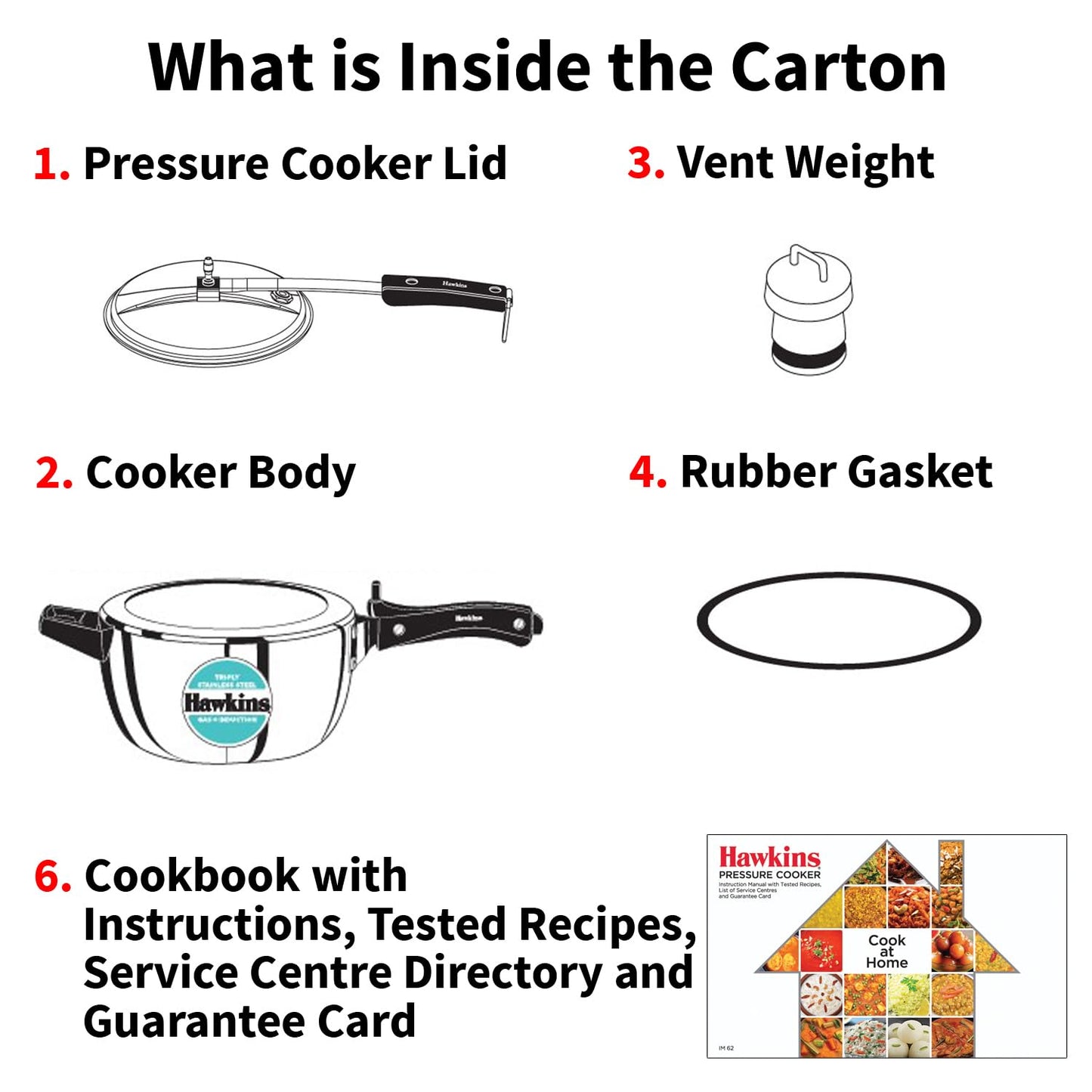 Hawkins 3.5 Litre Triply Stainless Steel Pressure Cooker, Inner Lid Cooker, Silver (HSST35)