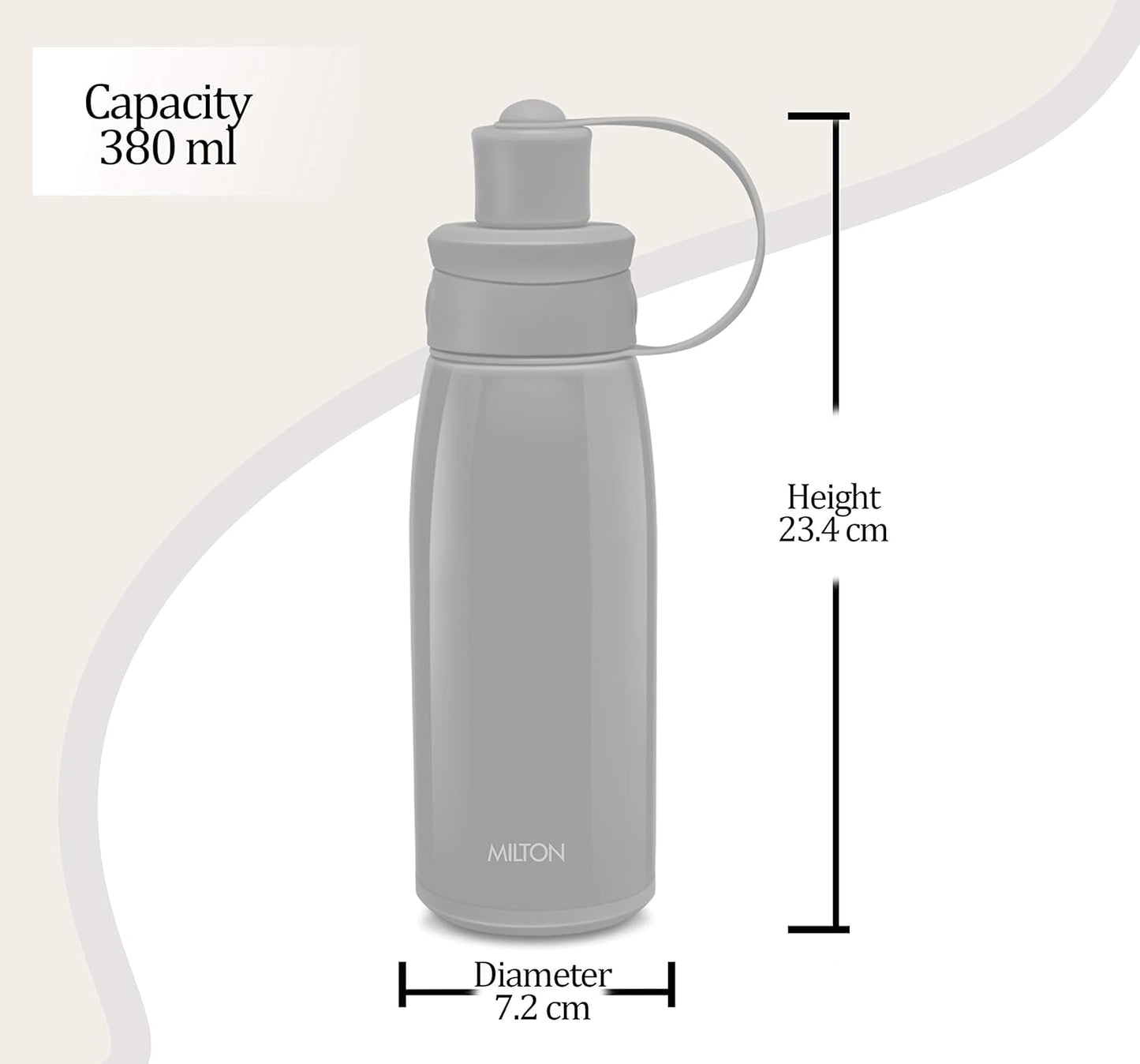 Milton Bravo 400 Thermosteel Hot and Cold Water Bottle for Kids 400 ml, Blue