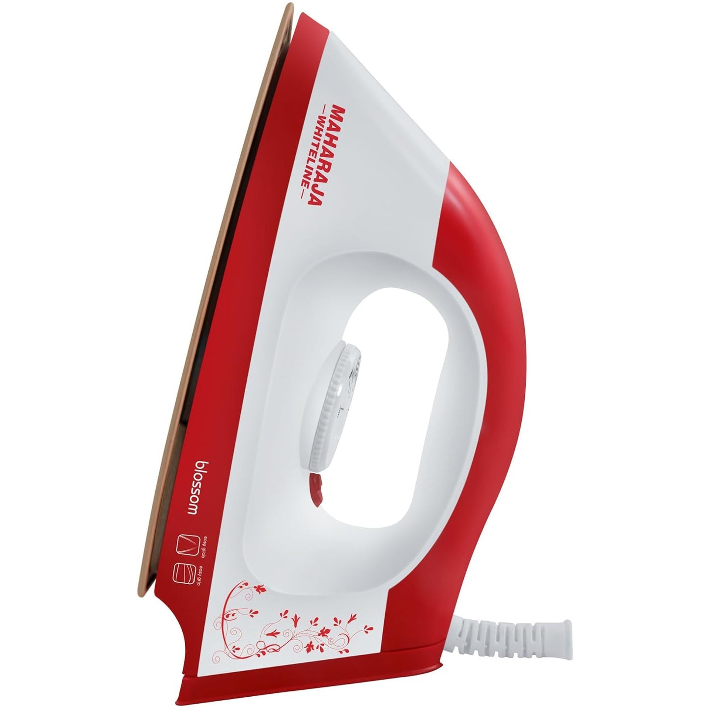 Maharaja Whiteline Blossom Di- 113 1000-Watt Dry Iron, Standard, Red ABS