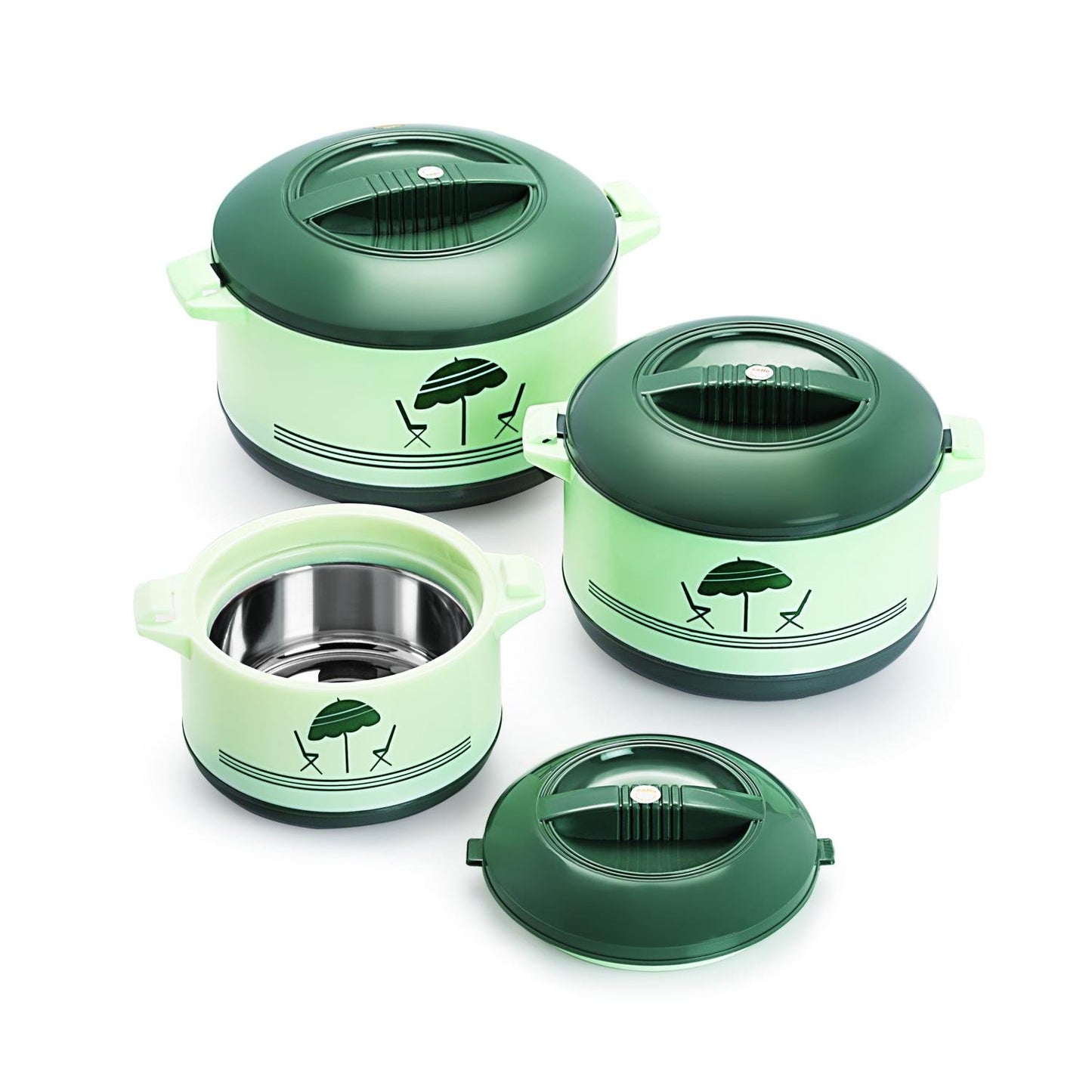 Cello Chef Casserole Gift Set, 3-Pieces, Green, Plastic