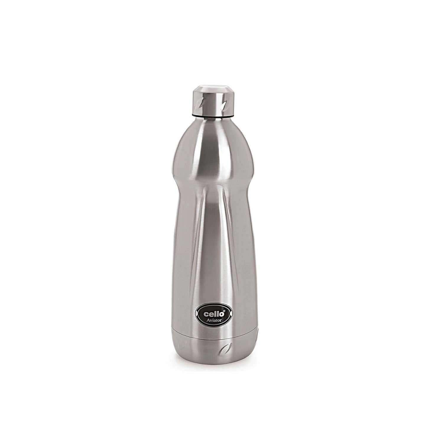 Cello Aviator Stainless Steel Flask Water Bottle, 500ml, Silver