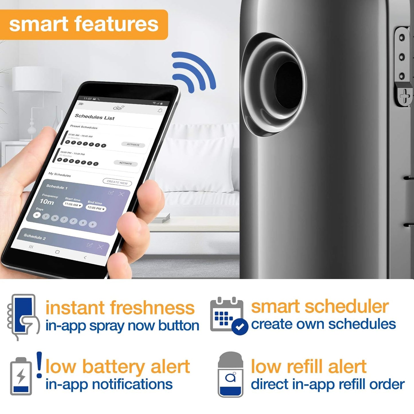 Godrej aer Matic Refill - Automatic Room Fresheners | Alive | 2200 Sprays Guaranteed | Lasts up to 60 days (225ml)