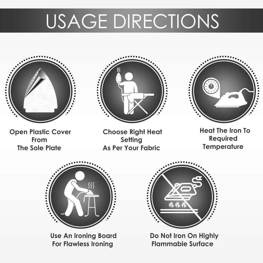 Maharaja Whiteline Blossom Di- 113 1000-Watt Dry Iron, Standard, Red ABS