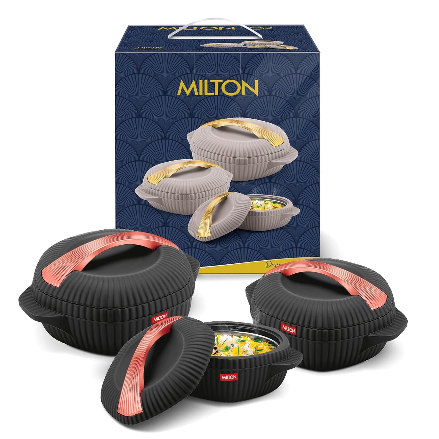 Milton Oyster Casserole (Jr. Set of 3, Black)