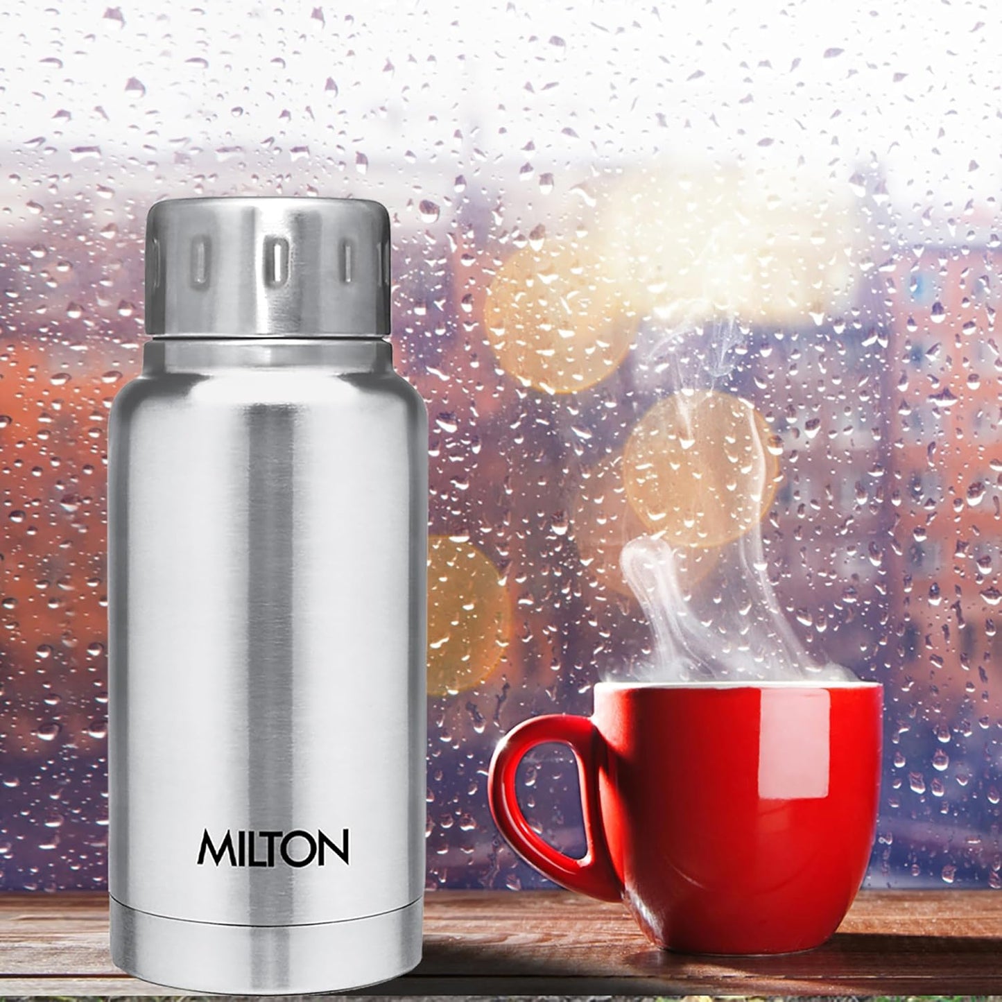 Milton Elfin 160 Thermosteel Water Bottle 160 ml, 24 Hr Hot and Cold I Leak Proof Lid, ISI Certified I Vacuum Insulated I for Office, Gym, School I Silver