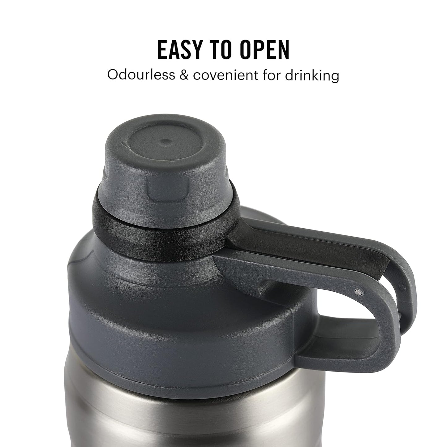 Cello Nitro Stainless Steel Vacuum Insulated Bottle, Hot and Cold, 600ml, Silver