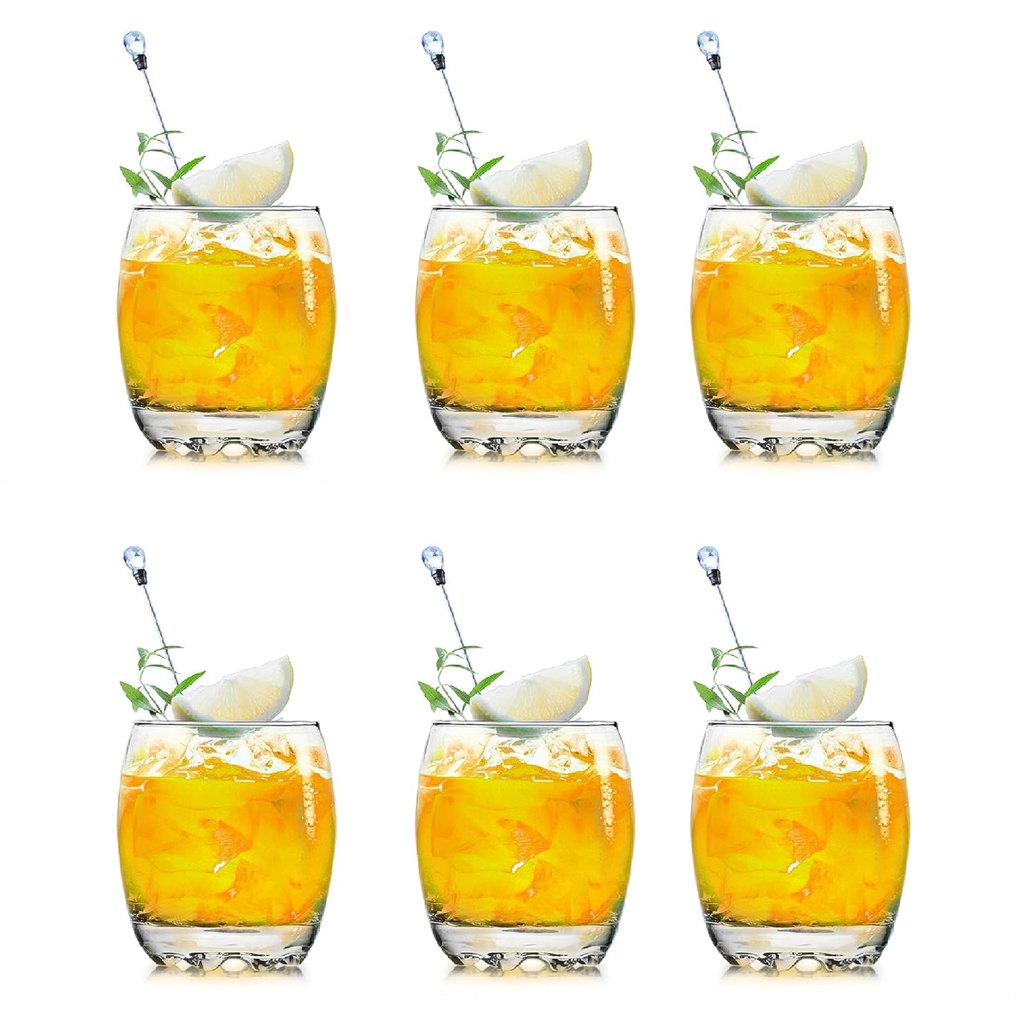 CELLO Amphio Glass Set, 210ml | Set of 6 Clear Glasses | Transparent Whisky Glass | Light weight & Easy to Clean | Perfect for Gifting | Clear