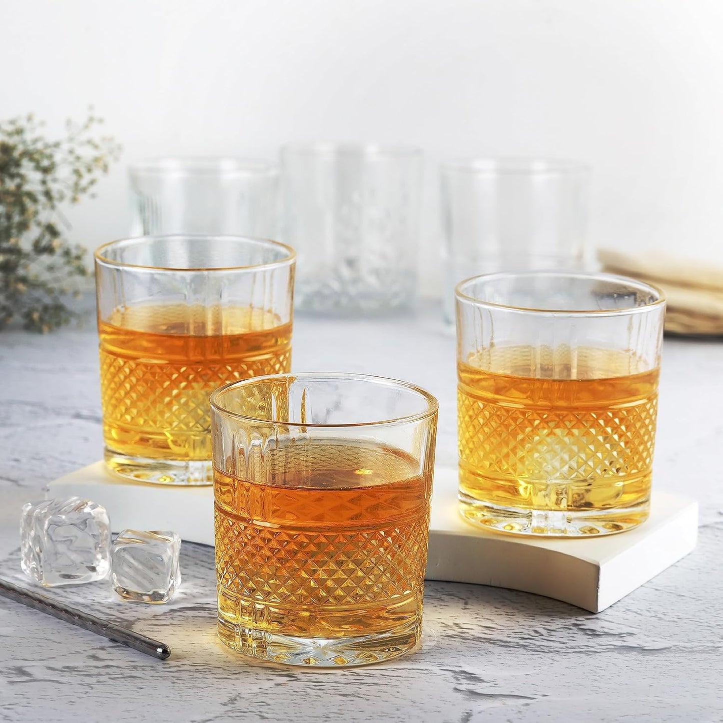 CELLO Brilliant Glass Tumblers | Set of 6 | 215ml | Clear