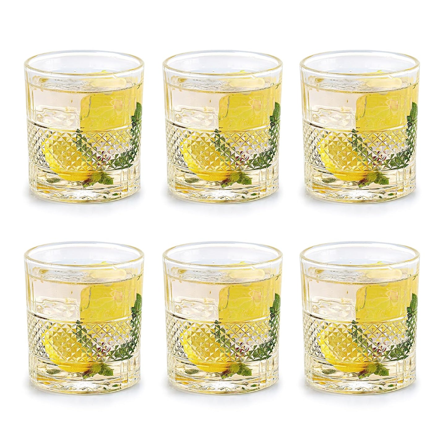 CELLO Brilliant Glass Tumblers | Set of 6 | 215ml | Clear