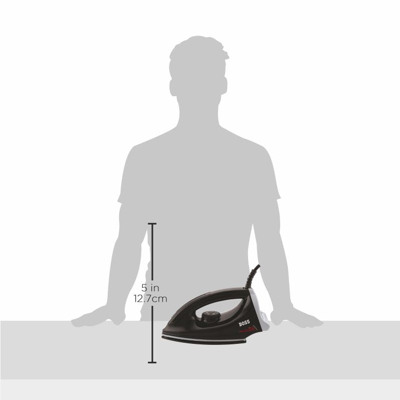 BOSS Duro 1000 watts Dry Iron, Non Stick Soleplate coating, double ISI safety