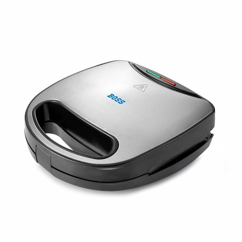 BOSS Elite 2-in-1 Sandwich Maker, 850 Watts, with Detachable Plates for Toast & Grill (B550)