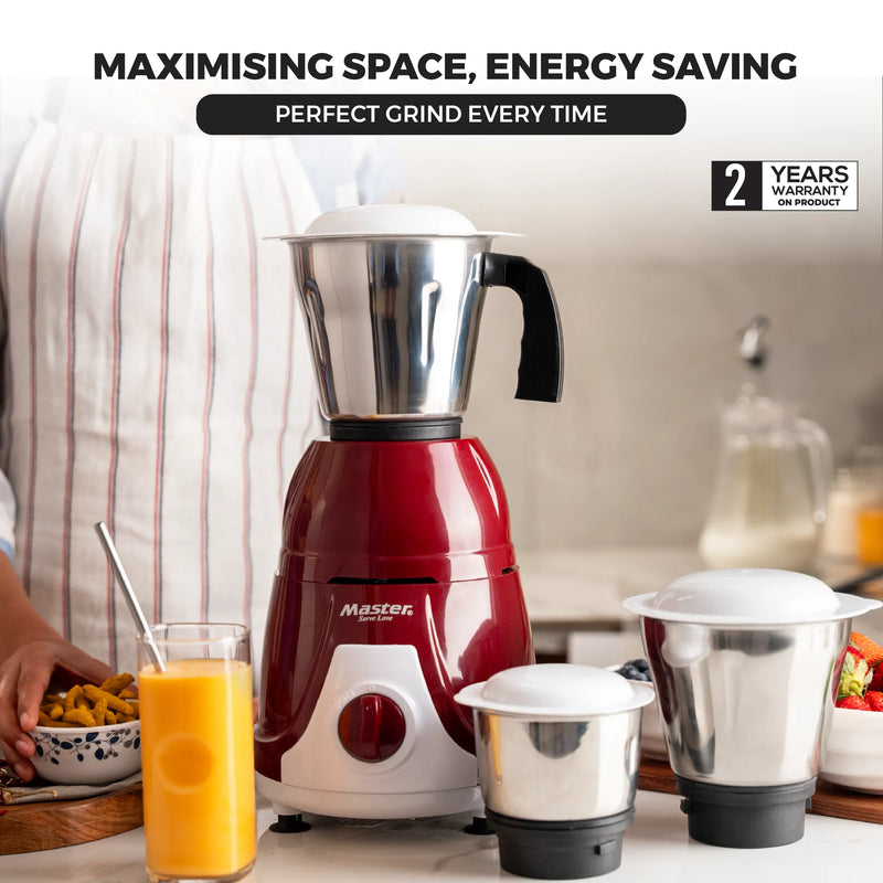 Master Charly 550W Mixer Grinder with 3 Jars & 3 Speed Modes