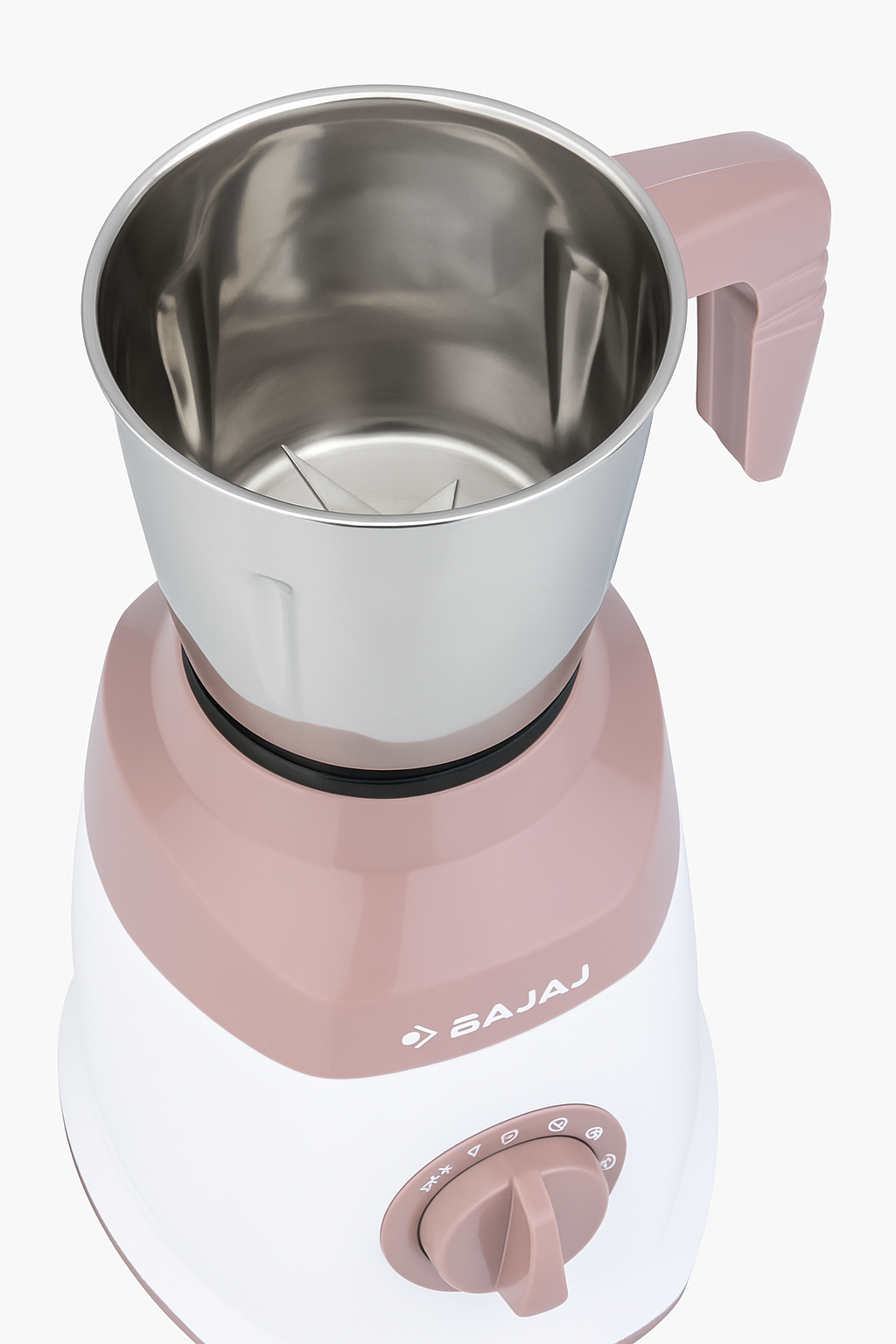 Bajaj Military Series Duetto 500W Mixer Grinder – 3 Stainless Steel Jars, DuraCut Blades, Pulse Mode, Overload Protection, Lilac White