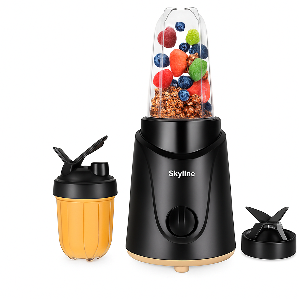 Skyline Nutri Mix PRO (VTL-4455) – 500W Powerful Mixer Grinder, Juicer, Blender – 2 BPA-Free Jars, Stainless Steel Blades, Overheat Protection – 12 Months Warranty – Made in India