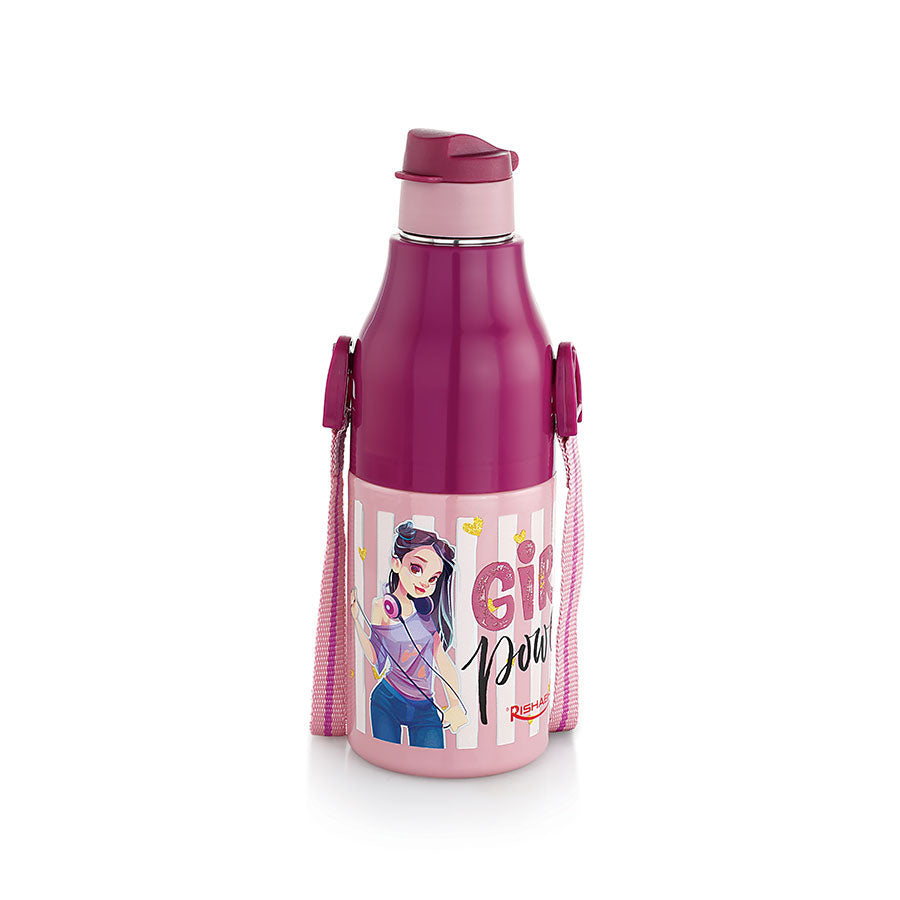 Rishabh COOL AVATAR 600 Insulated Water Bottle 600ml, Multicolour