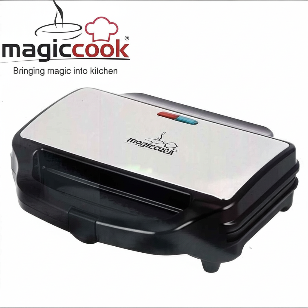 Magiccook Triangle Type Sandwich Maker - 900 Watts with Non-Stick Coating & Thermostat Control (MG-002)