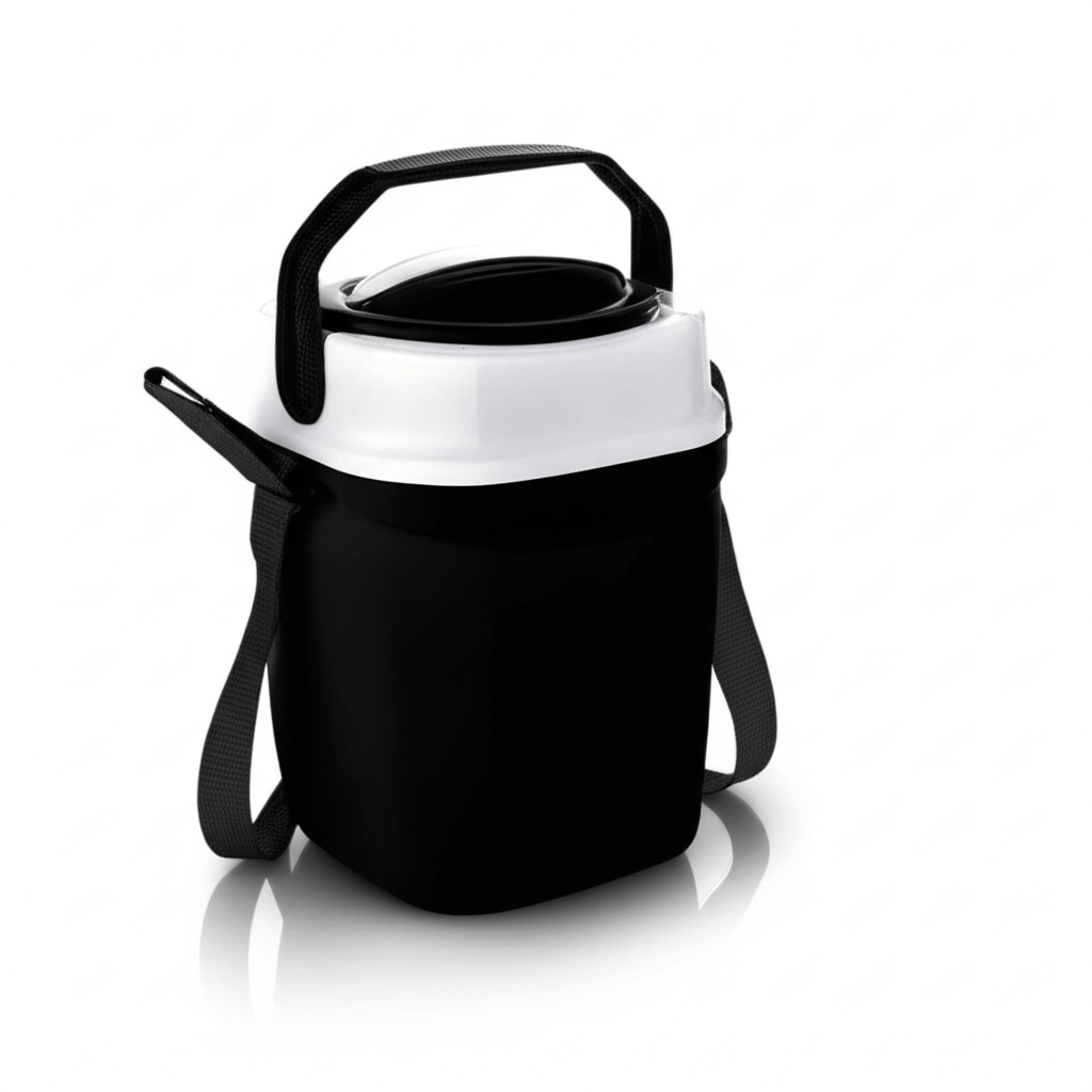 PARAS Square 3 Insulated Stainless Steel Lunch Box – 3 Container Tiffin for Office/School | BPA-Free, Food Grade