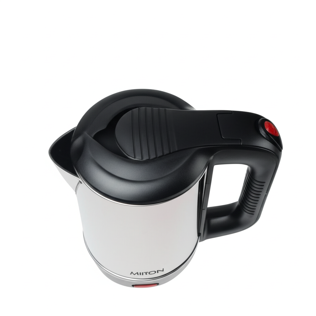 Milton Euroline Insta Travel Electric Kettle 0.5L - Stainless Steel with Auto Cut-Off & Power Saver