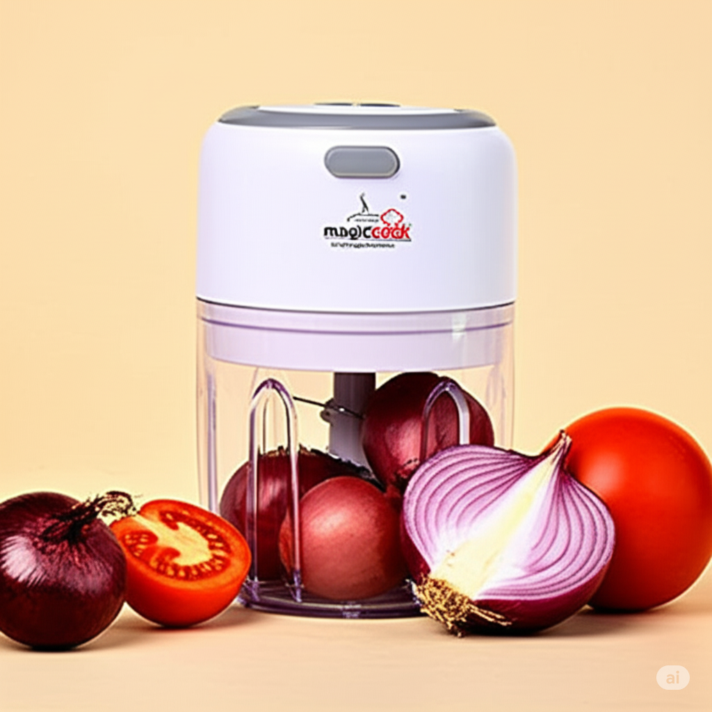 Magic Cook Rechargeable Mini Chopper – 250ML | USB Charging | Stainless Steel Blades | Portable Electric Food Processor