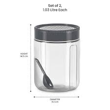 MILTON RADIANT JAR 1000 ML 2 PCS SET