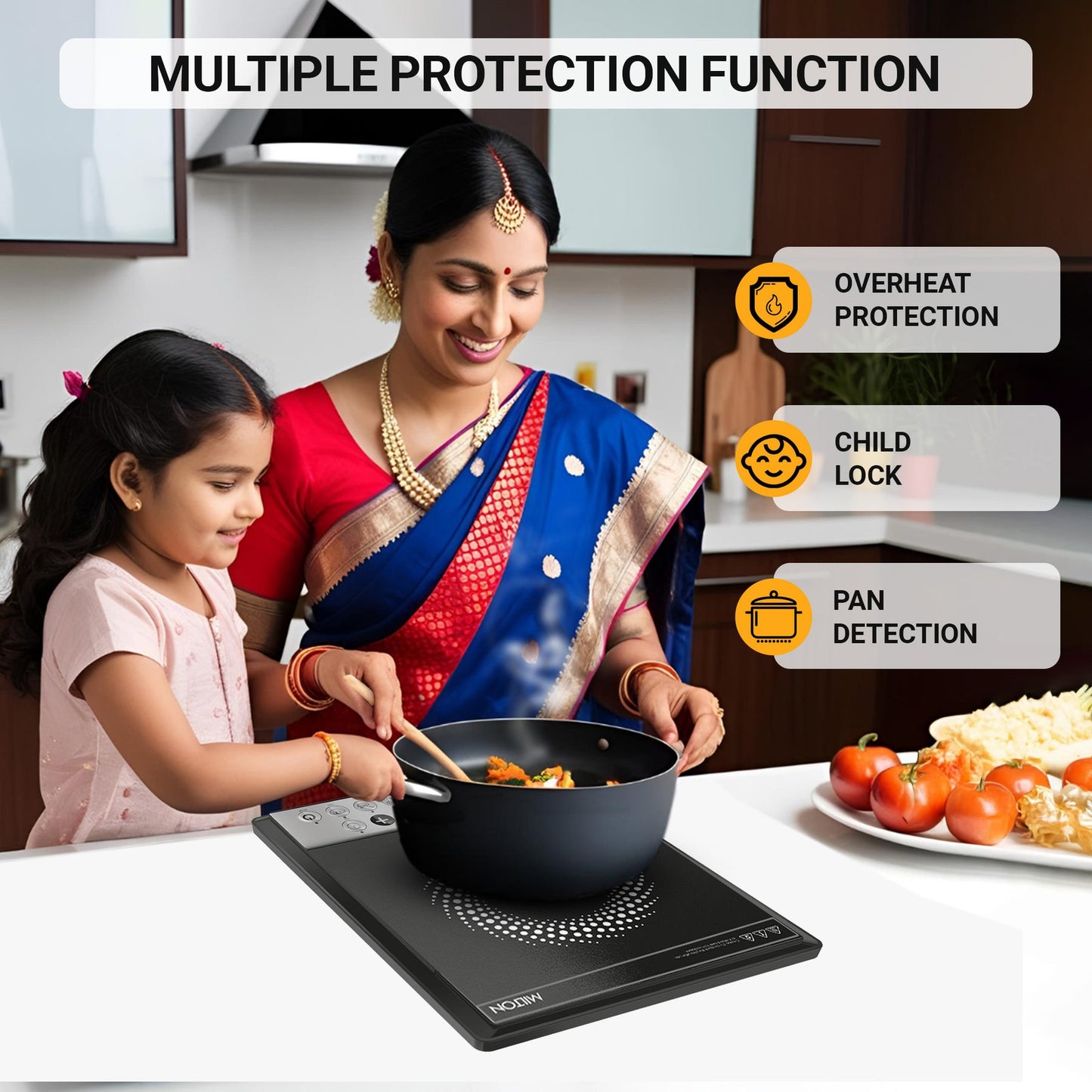 Milton Elio Induction Cooktop (Milton) 1600W