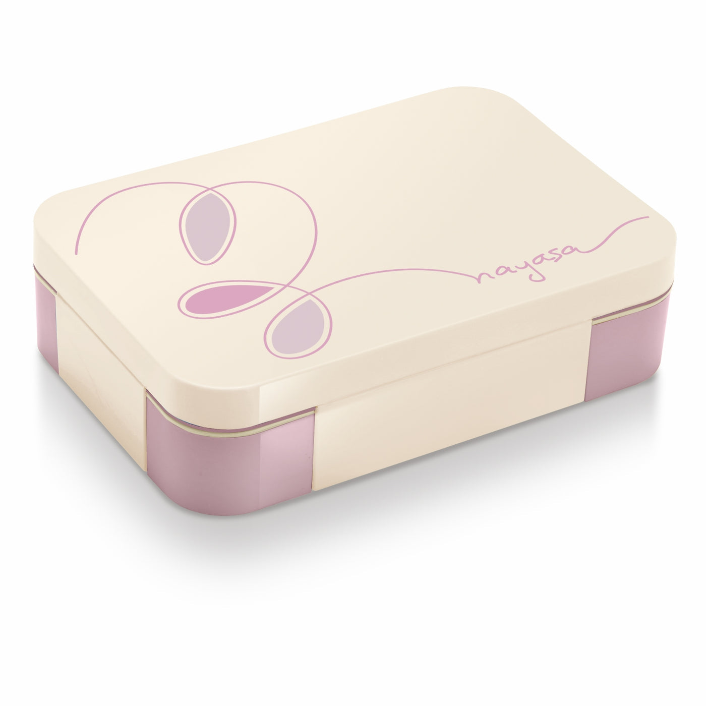 Nayasa Element Insulated Lunchbox | Stainless Steel Inner | Leakproof | Durable | Perfect for School Kids | Off White & Pink