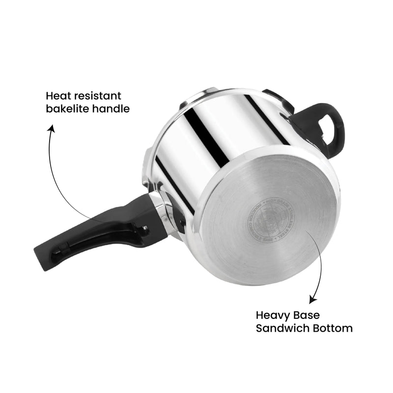 mASTER Nova 5L Tri Ply Flat Outer Lid Pressure Cooker - Induction Base