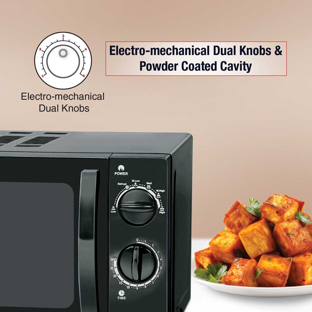 Kenstar SOLO 20 Litres 700W Microwave, with 30 Min Timer, 3 Years Warranty | Solo Microwave Oven 20Ltrs