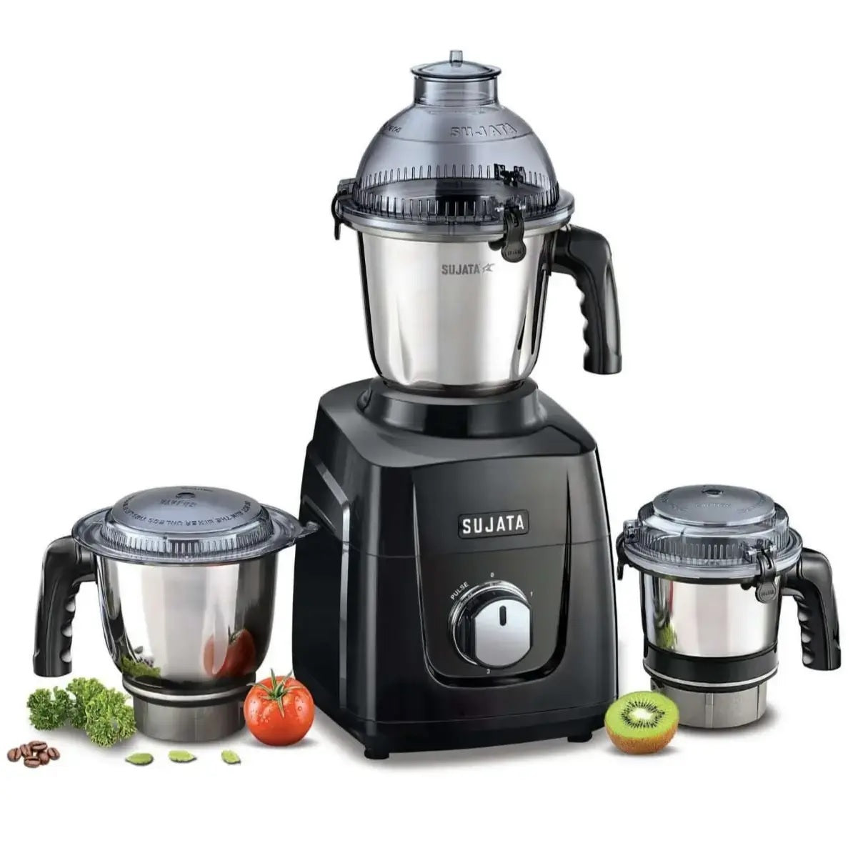 SUJATA MG 02 Mixer Grinder 1000 Mixer Grinder (3 Jars, Black)