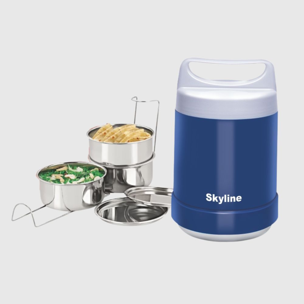 Skyline Electric Lunch Box with Stainless Steel 3 Containers – Fresh, Hot, and Hygienic Meals On-the-Go