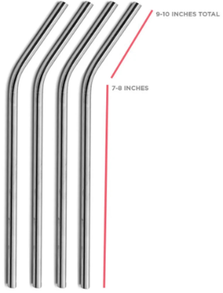 Stainless Steel Drinking Straw, Reusable Straws with Brush, 4 Straws And 1 Cleaning Brush