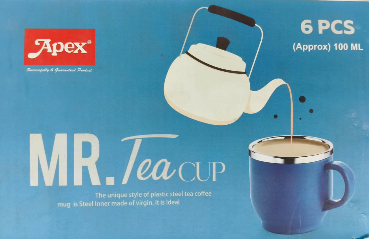 Apex Stainless Steel Apex Mr. tea cup 6 pc set