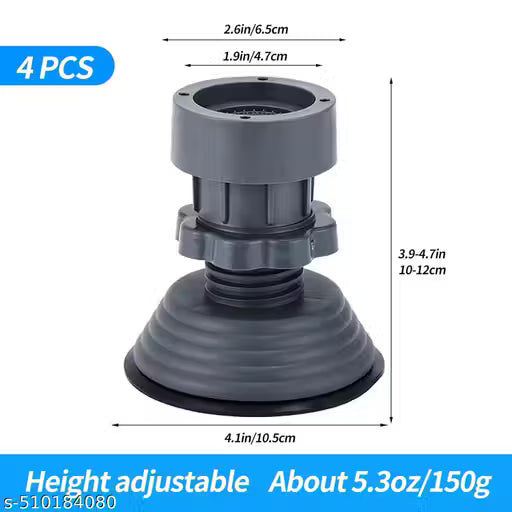 Anti Vibration Pads for Washing Machine ā 4 Pieces Adjustable Height | Noise Reduction, Floor Protection & Anti-Skid Pads for Washing Machine, Refrigerator, Dryer & Appliances ā Made in India