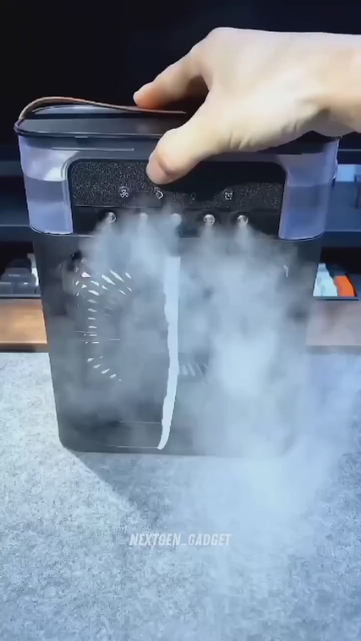 Mini Cooler for Room Cooling AC Portable Mini Fan Artic Cooler with  Colors LED Light, 1/2/3 H Timer, Wind Speeds and Spray Modes for