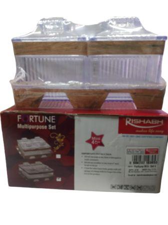 Rishabh Fortune Multipurpose 4pcs Jar Set With Tray. - Big