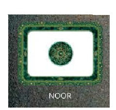 Tibros Noor Rectangular Shape Printed Melamine Serving Tray, Set Of 3, (Green)