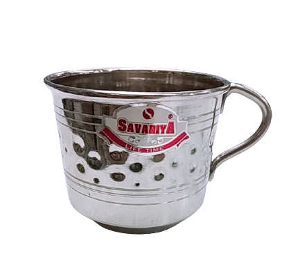 Savariya Stainless Steel 6Pcs Cup Set - Design no.01