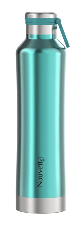 Nouvetta Jet Double Wall Stainless Steel Flask Bottle, 1000 ml - 1LTR, Blue
