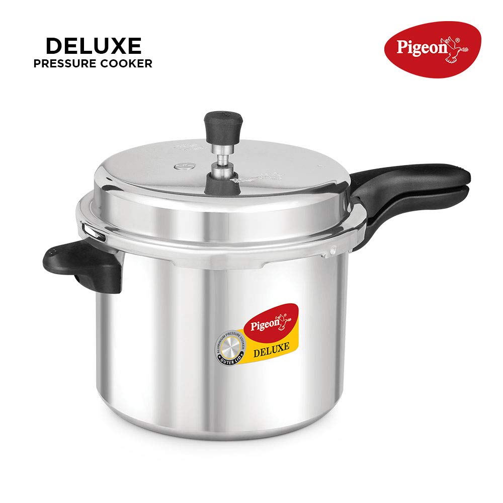 Pigeon Deluxe Aluminium Pressure Cooker. - 7.5LTR