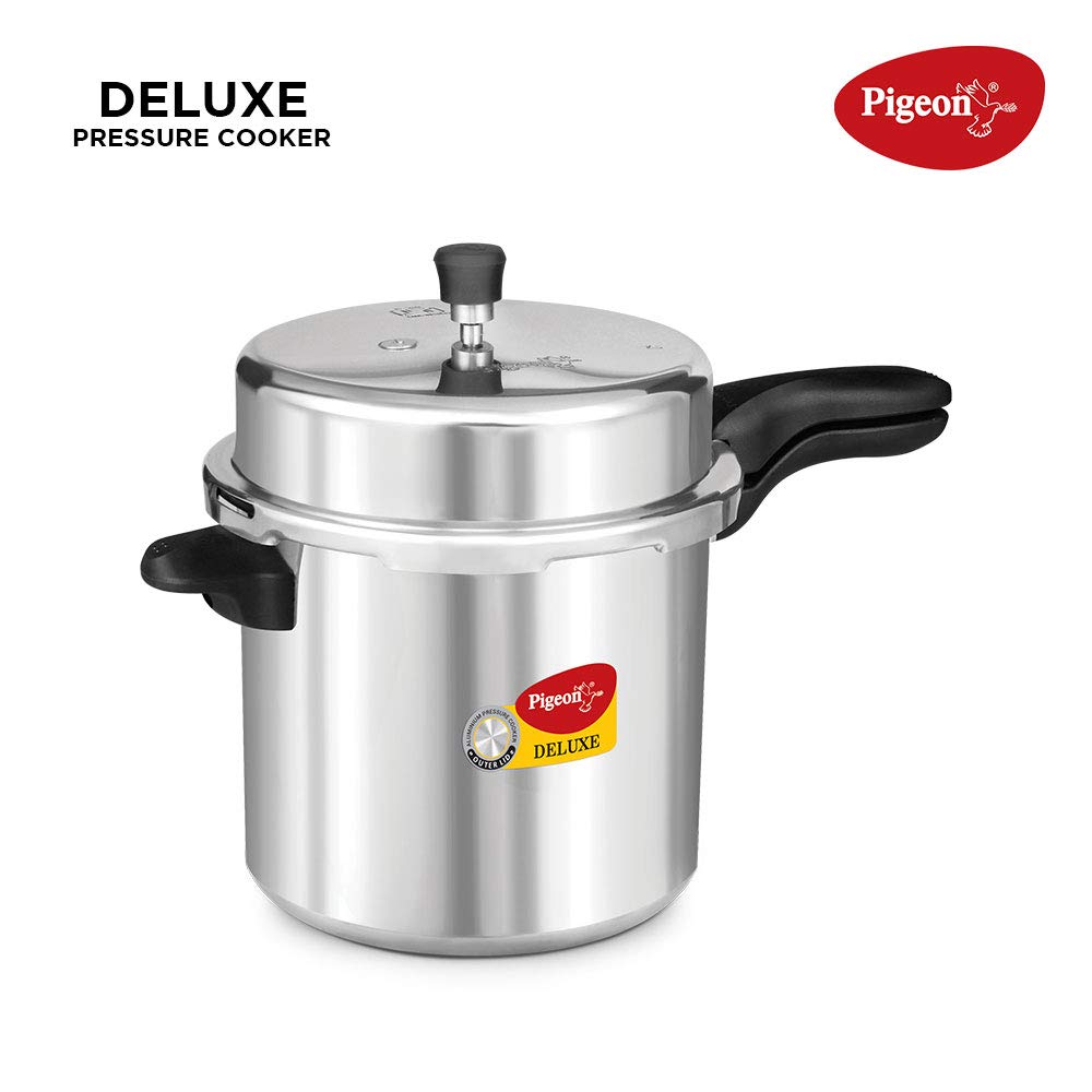 Pigeon Deluxe Aluminium Pressure Cooker. - 10LTR