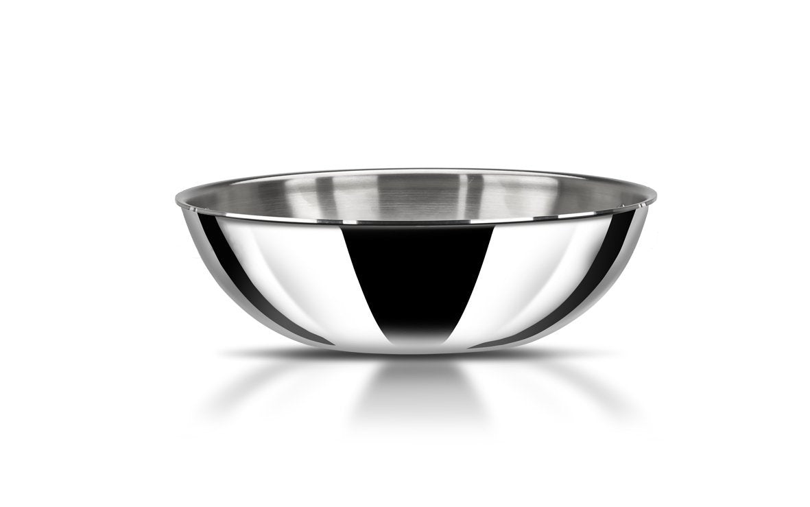 Triply Stainless Steel Artisan Tasla Without Lid, 28*9.0cm, 4.4 Liters, 1-Piece, Silver